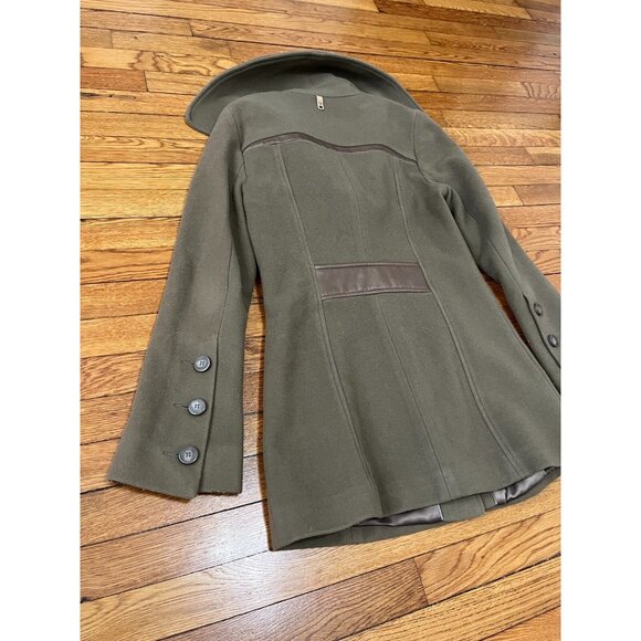 Mackage Womens Peacoat Size Medium Brown Button Down Wool Cashmere Lined Coat - Picture 12 of 15